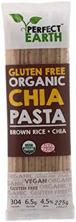 Perfect Earth, Organic Brown Rice with Chia Pasta, 225 g. [Pack of 1 piece]