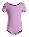 DANSHOW Girls Short Sleeve Leotard with Skirt Kids Dance Ballet Tutu Dresses(3027-M-09)