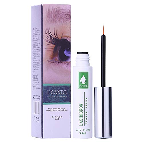 UCANBE Eyelash Growth & Eyebrow Serum, Natural Eye Lash & Brow Enhancer Booster Treatment for Longer, Thicker, and Denser, 0.17FL. OZ.