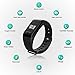 Fitness Tracker with Replacement Band Waterproof Heart Rate Monitor Call Remind Wireless Pedometer Activity Tracker for Women, and Men (Black + Blue Band)