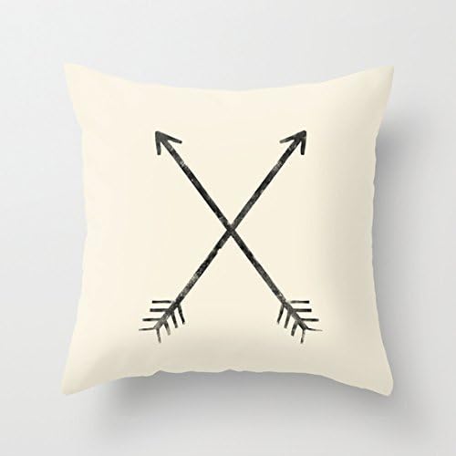 Home Style diylancas Cotton Linen Throw Pillow Cover Cushion Case Arrows - 45 X 45 cm Square Design