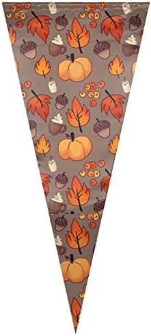 Pumpkin Triangle Pennant Flags Banner Kit Garland For Festivals,Outdoor