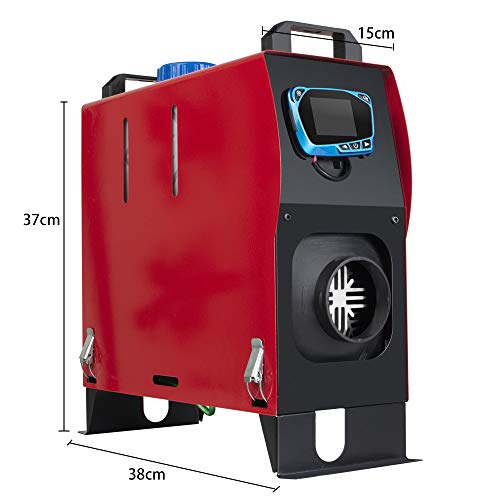 Colilove 12V 5KW Diesel Air Heater All in One 1 Air Outlet Diesel Heater with Heater Silencer with LCD Display and Remote Control for Truck Bus Car Boat