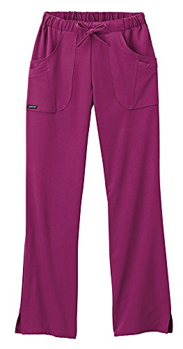 Classic Fit Collection By Jockey Women's Next Generation Elastic Drawstring Waist Scrub Pant Small Tall Plum Berry