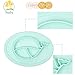 Suily Babies Highchair Feeding Tray Round Silicone Suction Placemat for Children, Kids, Toddlers,Kitchen Dining Table with Built in Plate and Bowl,Little Whale (Tiffany Green)