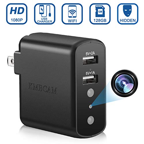 Hidden Spy Camera Wireless Charger Cam KMBCAM 2019 HD 4K Portable WiFi Nanny Cam, Night Vision