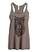Womens Grey Wolf Boho Hippie Loose Fit Muscle Tee Tank Top – Size Large