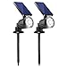 URPOWER Solar Lights Outdoor, 4th Generation Solar Spotlight 2-in-1 Waterproof Motion Sensor Energy-saving Solar Light Solar Landscape lights Outdoor Security Wall Light for Garden, 2Pack (Cool White)
