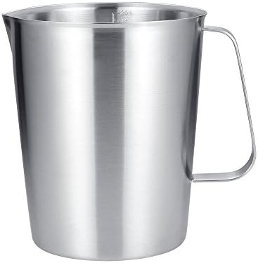 Measuring Cup, Foedo Stainless Steel Measuring Cup, Light Weight Measuring Pitcher with Marking with Great Grip Handle, Perfect for Home Kitchen, Cafe, Restaurant and More (64oz (2000ml))