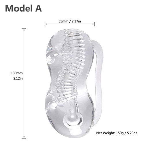 Erotic Clear Soft Silicone Male Masturbator Tight Vagina Artificial Pocket Pussy Stroker Adult Sex Toys for Man Sex Products Model A