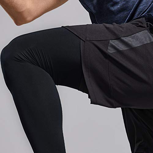 TSLA Men's UPF 50+ Compression Pants, UV/SPF Running Tights, Workout