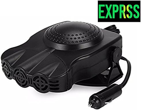 TevinExpress Car Heater, Cooling, Heating, Fan, Portable, Defrosts, Defogger, Auto Ceramic Heater, 12V, 150W, 3-Outlet, Black | Plug Into Cigarette Lighter | Quickly Heats Fast, 30 Seconds