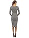 PattyBoutik Mama Striped Elbow Sleeve Maternity Dress (Black and White M)