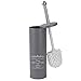 Home Basics Paris MATT Toilet Brush Holder, Grey