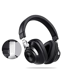 Auriculares con cancelación de ruido activo con micrófono en línea y funda de transporte para viajes, para uso diario, cableado inalámbrico