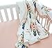 Crib Rail Guard Set Boho Floral Nursery Baby Bedding Ruffled Crib Skirt Crib Rail Cover Set (Ruffle Feather Floral)