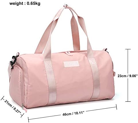Small Sports Gym Bag for Women, Waterproof Weekender Travel Duffel Bag for Women & Men, Overnight Tote Carry On Bag with Shoes Compartment & Wet Pocket 4 Small Sports Gym Bag for Women, Waterproof Weekender Travel Duffel Bag for Women & Men, Overnight Tote Carry On Bag with Shoes Compartment & Wet Pocket
