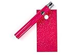 510 Threaded Battery Pen Vape Skin Wrap Decal Vinyl Sticker Hot Pink Glitter