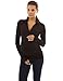 PattyBoutik Mama V Neck Long Sleeve Maternity Polo Shirt (Black M)