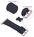 JSGJMY Compatible with Iwatch Band 38mm 40mm Women Genuine Leather Loop Replacement Strap Compatible with Iwatch Series 4 3 2 1 Sport Edition(38mm 40mm S/M,Black+Rose Gold Buckle)