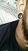 ZS Vintage Natural Brown Black Wood Organic Ear Tunnel Plugs Stretcher Gauges for Men and Women (Black,7/8