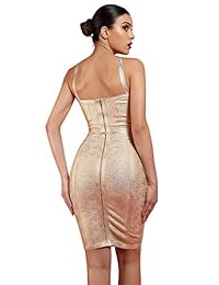 Maketina Vestido estilo vendaje, ceñido al cuerpo, con correas tipo espaguetis y detalle de cinturón.