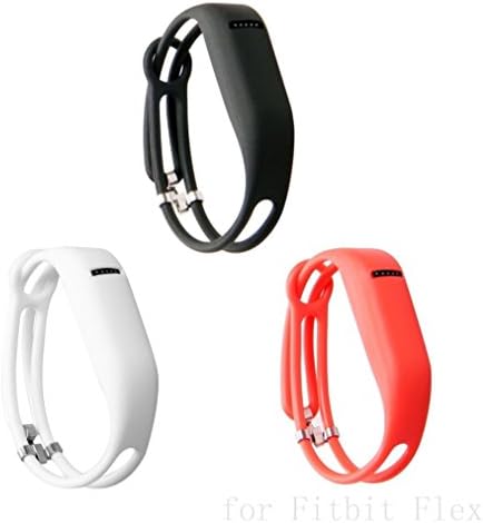 Ldaai Replacement Bands for Fitbit Flex, Fashion Adjustable Silicone Sport Wristband with Chrome Clasp and Fastener Buckle, Prevent Tracker Falling Off (No Tracker)