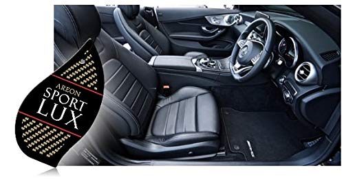 AREON SPORT LUX QUALITY PERFUME/COLOGNE CARBOARD CAR AND HOME AIR FRESHENER (12 PACK, PLATINUM)