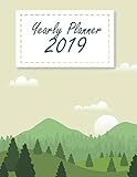 Yearly Planner 2019: Yearly Calendar Book. Monthly, Yearly Calendar Planner, Daily Weekly Monthly Pl by