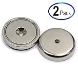 Neodymium Cup Magnets with 112 LBS Pull Capacity Dia 1.57" - Two Pieces Without Screws