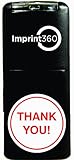Imprint 360 AS-IMP2002 Round Stamp Thank You! In Circle, Red Ink, Durable, Light Weight Self-Inking Stamp, 5/8