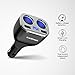 Rademax Cigarette Lighter Adapter, 2-Socket Car Socket Splitter 3.4A Dual USB Car Charger Individual Switch Power Adapter 12V/24V Outlet Multi-Functions Car Splitter, iPhone iPad Samsung and More