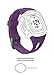 BeneStellar Garmin Forerunner 10 Watch Band, Silicone Replacement Small (Women) Band for Garmin Forerunner 10 Watch (Purple, Small)