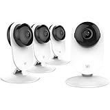 YI 4pc Home Camera, Wi-Fi IP Security Surveillance System with Night Vision for Home, Office, Shop, Baby, Pet Monitor with iOS, Android, PC App - Cloud Service Available