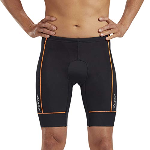 Zoot Core Mens 9-Inch Tri Shorts - Performance Triathlon Shorts with Endura Fabric and Hip Holster Pockets (Orange, Medium)