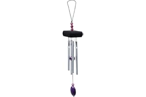 Yitexin Small Wind Chimes, Outdoor Aluminum Chime with Soft Melodic Tones, Garden Chimes, for Yard, Porch, Home Decor (Black,