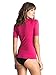 Roxy Women's Whole Hearted Short Sleeve Rash Guard, Cherry, Medium