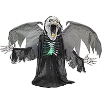 Haunted Hill Farm 29.5-in. Gabriel The Animated Winged Reaper | Indoor or Covered Outdoor Halloween Decoration | Battery Operated | Festive Holiday Decor | HHRPR-17FLSA Haunted Hill Farm 29.5-in. Gabriel The Animated Winged Reaper | Indoor or Covered Outdoor Halloween Decoration | Battery Operated | Festive Holiday Decor | HHRPR-17FLSA