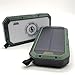 Green Maui, Solar Charger with LED flashlights | Qi Wireless Premium Power Bank | Portable Phone Charger | 20,000mAH | Fully Waterproof and Shock Resistant | Three USB Ports | External Battery