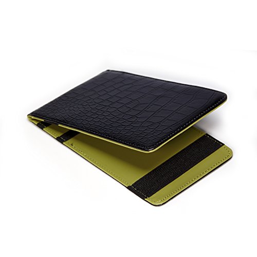 Magic Vosom Professional Golf Scorecard Holder Yardage Book Holder (black&green)