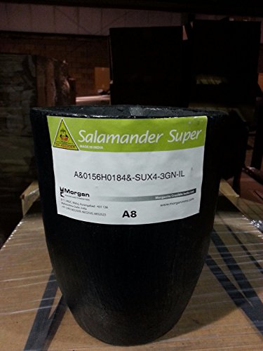 SALAMANDER CRUIBLES A-8 CLAY GRAPHITE MELTING CRUCIBLE FURNACE MELT SILVER BRASS (LZ 8 UPS 10X10X10) NOVELTOOLS