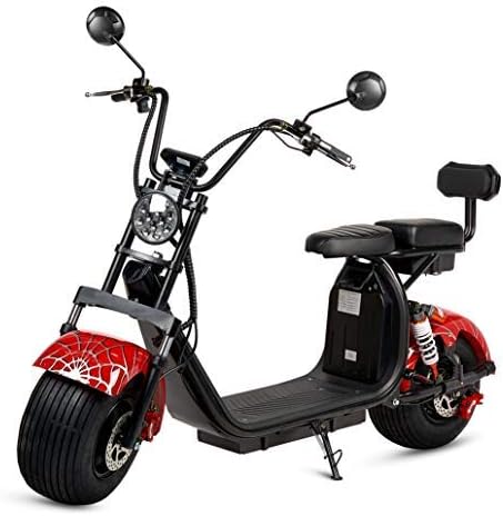 Electric CityCoco, red spider, 1000W Motor, 2 removable batteries. Speed possibility up to 45 - 60 km/h, autonomy up to 90 - 110 km, double seat, front LED light, Mini LCD screen and driving mirrors.