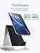 Bestand 2 in 1 Qi Wireless Charger, Wireless Charging Stand/Dock/Holder/Station Compatible with Airpods/iPhoneX/XS/XS?Max/XR/8/8?Plus/Samsung Galaxy S10/S9/S9+, Silver