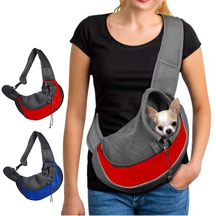 Nothers Pet Sling Carrier Bag Cat Dog Carrier with Adjustable Shoulder Puppy Carry Bag Hands Free for Outdoor Travel