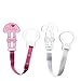 MAM I Love Daddy Design Collection Pacifier Clip (2-Pack), Clips for Pacifiers with Fasteners and Flexible Rings, Baby Pacifier Clips for Girls, Designs May Vary