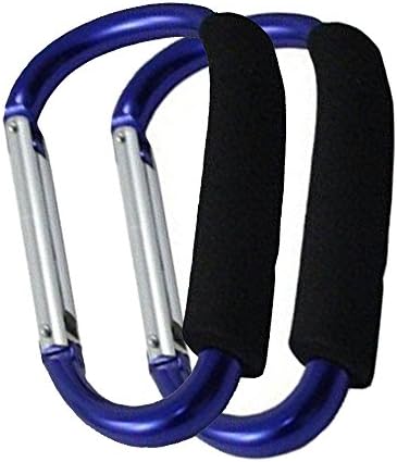 TheLovelyBird 2-Pack Stroller Hook Jumbo Snap Hook (Blue)