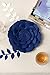 KEY SPRING 3D Paper Flower Decorations for Wall, Birthday Party, Navy Wedding Backdrop, Bridal Shower, Baby Shower, Nursery Wall Deco (Navy Blue, Beige, Aqua Blue, Set of 6)