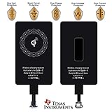 Wireless Charger Receiver Qi Charging Adapter Compatible Samsung Galaxy A8 A7 A5 A3 C9 C7 Pro Plus Google Pixel 2 XL Nexus 5X 6P LG Stylo 4 Moto G6 G5 Z2 Play X Motorola for USB Type C Android Charge