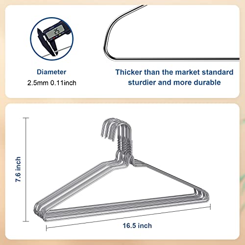 SPECILITE Wire Hangers 100 Pack, Metal Wire Clothes Hanger Bulk for