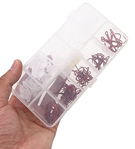 Milepet Klassische Drillingshaken-Set, Hartstahl, Standardstärke, Angelhaken mit Angelausrüstungsbox, 2#, 4#, 6#, 8#, 10… – Bild 3